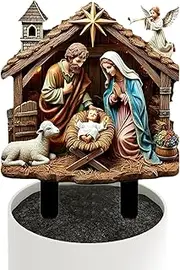 Outdoor Nativity Scene - Distinctive Garden Statue, Stake, Holy Family, Yard Decoration | 2D Jesus Nativity Scene Acrylic Patio Lawn Farm Animal Garden Stakes, Holy Nativity Garden Sign for de