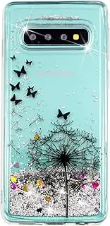 LEMAXELERS Samsung Galaxy S10e Liquid Case,3D Glitter Quicksand Flowing Liquid Sparkle Cute for Girls Clear Transparent TPU Gel Silicone Shockproof Cover Case for Samsung Galaxy S10e,XYL Dandelion