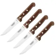 NEW Tramontina Churrasco Gaucho Steak Knife Set Brown 4pce