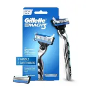 Gillette Mach 3 Shaving Razor + 2 Cartridge