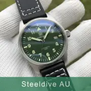 Steeldive SD1940, Mark XVIII Flieger, NH35, Sapphire,Green,Lume,200m Diving,BNIB