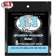 SIT S81068 Power Wound 8-String Nickel Plated Electric Guitar Strings 10-68