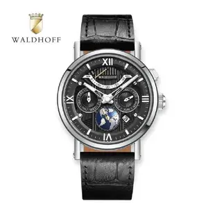 【WALDHOFF德國沃德弗】寰宇多動能曜石黑 MW-16-B Multimatic II Obsidian Black 41mm 自動上鍊 男/女錶