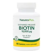 Biotin, Sustained Release - 90 Tablets - Vegetarian, Gluten Free - 90 Servings