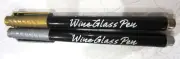 2 Piece Wine Glass Markers Set (Silver and Gold) item 55D # 1218