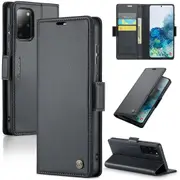 CaseMe Samsung Galaxy S20+ Plus 4G 5G Folio Wallet Case Cover Side Closure G985 G986 [Black]