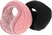 [LIFKOME] Outdoor Ear Warmer Set 2 Pcs Soft Comfortable and Warm Earmuffs for Winter