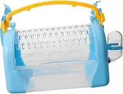 Happyyami Small Animal Portable Cage Lightweight Plastic Hamster Carrier for Outdoor Use for Dwarf Rabbits and Small Pets Convenient Travel Container with Ample