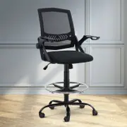 Mid Back Mesh Drafting Chair (Black)
