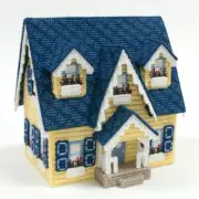 Mary Maxim Yellow Cape Cod House Plastic Canvas Kit