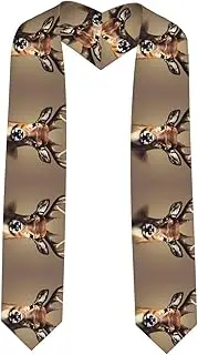 [EdWal] Deer head printing print Graduation Stole and Sash Class for Unisex Adult Honor Stole Honor Stole of 2025