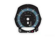 Porsche 911 991 718 Macan Gauge Face Tachometer PDK Black w Graphite Gray Ring