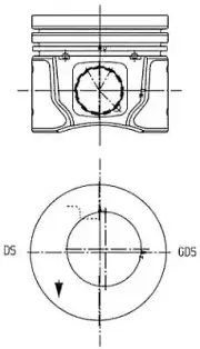 PISTON FITS: FORD FOCUS II 1.8 TDCI.FORD FOCUS II STATION WAGON 1.8 TDCI.FORD