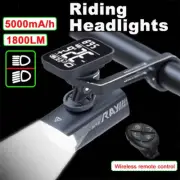Bicycle Headlight 1500LM Wireless Remote Control Bike Lamp High Capacity Battery