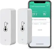 UanTii Smart Temperature Humidity Sensor Tuya WiFi Indoor Thermometer App Monitor Compatible with Alexa Works with Google Assistant (2)