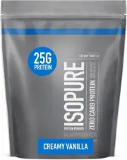 Isopure Creamy Vanilla Whey Isolate Protein Powder with Vitamin C & Zinc for Imm
