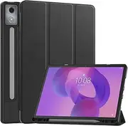 Nexue Case for Lenovo Idea Tab Pro 12.7 inch 2025 Model (TB373FU/TB375FC),Auto Sleep/Wake, Soft TPU Matte Back Cover, Slim Lightweight Shell Protective Smart Cover (Black)