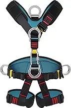 Climbing harness with thicken mesh pad,detachable full body safety harness for high-altitude working,rapelling,adjustable safety belt with D-rings,seat belt,fall arrest harness