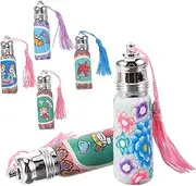 GANAZONO 6 pcs Refillable Perfume Roller Bottles Portable Empty Perfume Bottles for Travel with Ball for Essential Oils and Fragrance Carrying Random Color