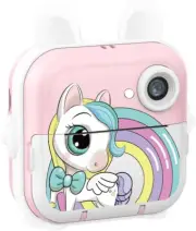 Kids Instant Print Digital Camera for Boys Girls, Toddler Selfie Camera with Gam