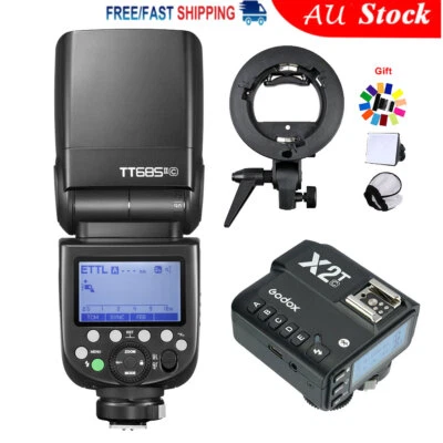 Godox TT685II-C TT685IIC 2.4G TTL HSS Flash + X2T-C Trigger for Canon + Bracket
