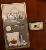 NEW WILLIAMS SONOMA GOLD WHISKEY STONES + PERSONAL WHISKEY SET SEALED UNOPENED