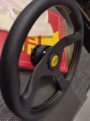 Monte Carlo Momo steering wheel & Quick Release Combo Real Leather Thickend Spok