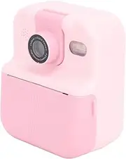 Kids Camera Instant Print, 1080P Digital Camera 2.4 Inch IPS Screen APP Connected Printing 1000mAh Battery for Outdoor (Light Red)