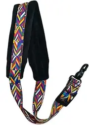 LONGTAI Saxophone Strap Rainbow Style Soft Padded Alto Tenor Bari Soprano Sax Neck Harness