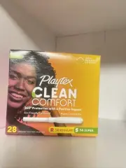 Playtex Clean Comfort Tampons (Regular and Super) - 28 ct