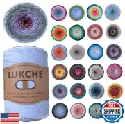 Lukche 2mm Multicolor Cotton Macrame Cord 246 Yards (225 Mt) Premium Cotton R