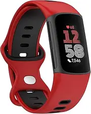 Silicone for Fitbit charge 6 Band/Fitbit Charge 5 Band Women Men, Soft Silicone Breathable Sport Strap Replacement Wristbands