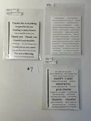 Simon Says Stamp Sentiment Strips #7 - Thanksgiving Grateful Turkey - 5 Sets