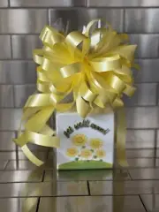 Get Well Soon Nutter Butter Cookies Gift Basket-Box Wrapped With Yellow Bow