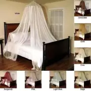 Round Hoop Bed Canopy Mosquito Netting Sheer Mesh Fabric Panel Decor MANY COLORS