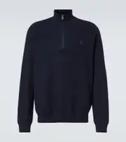 [Polo Ralph Lauren] Polo Ralph Lauren Half-zip cotton sweater AU 84 blue