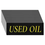 100-Pack Used Oil Sticker, 6×2" Label for Oil Storage Drums, Black and Yellow