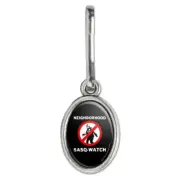 Neighborhood Sasq-Watch Sasquatch Watch Oval Charm Zipper Pull Aid