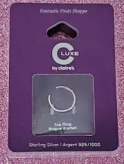 C LUXE by Claire's Silver Textured Thin Band Toe Ring