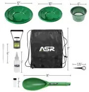 ASR Outdoor Lightweight Backpack Gold Panning Kit 13 pieces