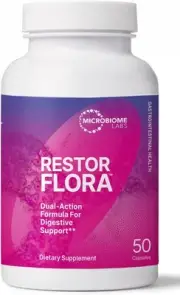 Microbiome Labs Restorflora Probiotics for Digestive Health - Gut Health Supplem