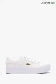 Lacoste Ziane Platform 124 2 CFA White Trainers (N57880) | $198