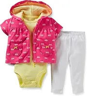 [Carter's] Bicycle/Stripe 3pc Hoodie Cardigan Set (nb)