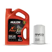 Ryco Oil Filter 5L XPR15W40 Eng. Oil Service Kit for Toyota Hiace YH53 YH63 YH73
