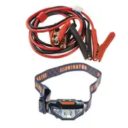 Adventure Kings Heavy-Duty 750A Jumper Leads + Illuminator LED Head Torch Bright