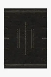 150' x 215' | Machine Washable Runner Rug | Kid & Pet Friendly | Indoor Rug | Milos Black Rug | Ruggable