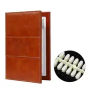 308 Colors Nail Gel Polish Display Book Chart Card Board 360 Tips Brown Leather