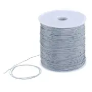 1mm Nylon Satin Cord 305 Yards Bracelet String Beading Thread, Dark Gray
