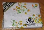 Vintage Tastemaker By Mohawk Muslin Double Full Flat Sheet 81"x104” Retro Floral