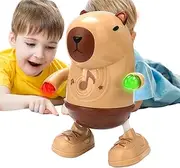 Lmyit Dancing and Singing Capybara - Electric Cartoon Animal Musical Toy,Light up Electric Learning Toys with Lights and Sounds, Battery Powered Body Shaking Capybara for Kids